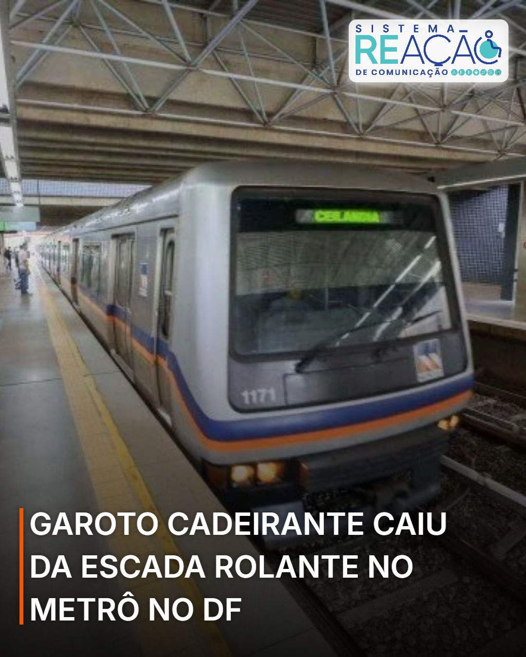 GAROTO CADEIRANTE CAIU DA ESCADA ROLANTE NO METRÔ NO DF